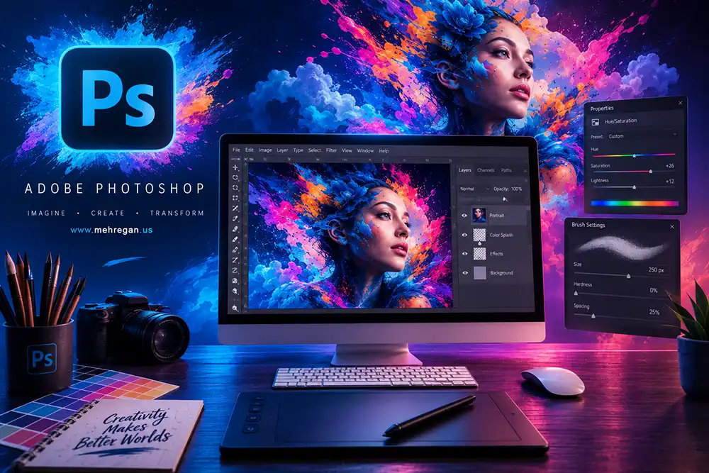 آموزش کاربردی PhotoShop در اصفهان اموزشگاه مهرگان