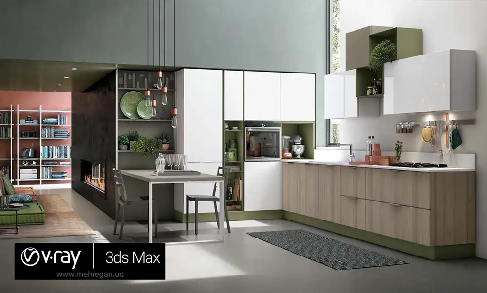 دوره آموزشی مدلسازی کابینت با V-Ray و-Ds-Max آموزشگاه مهرگان اصفهان